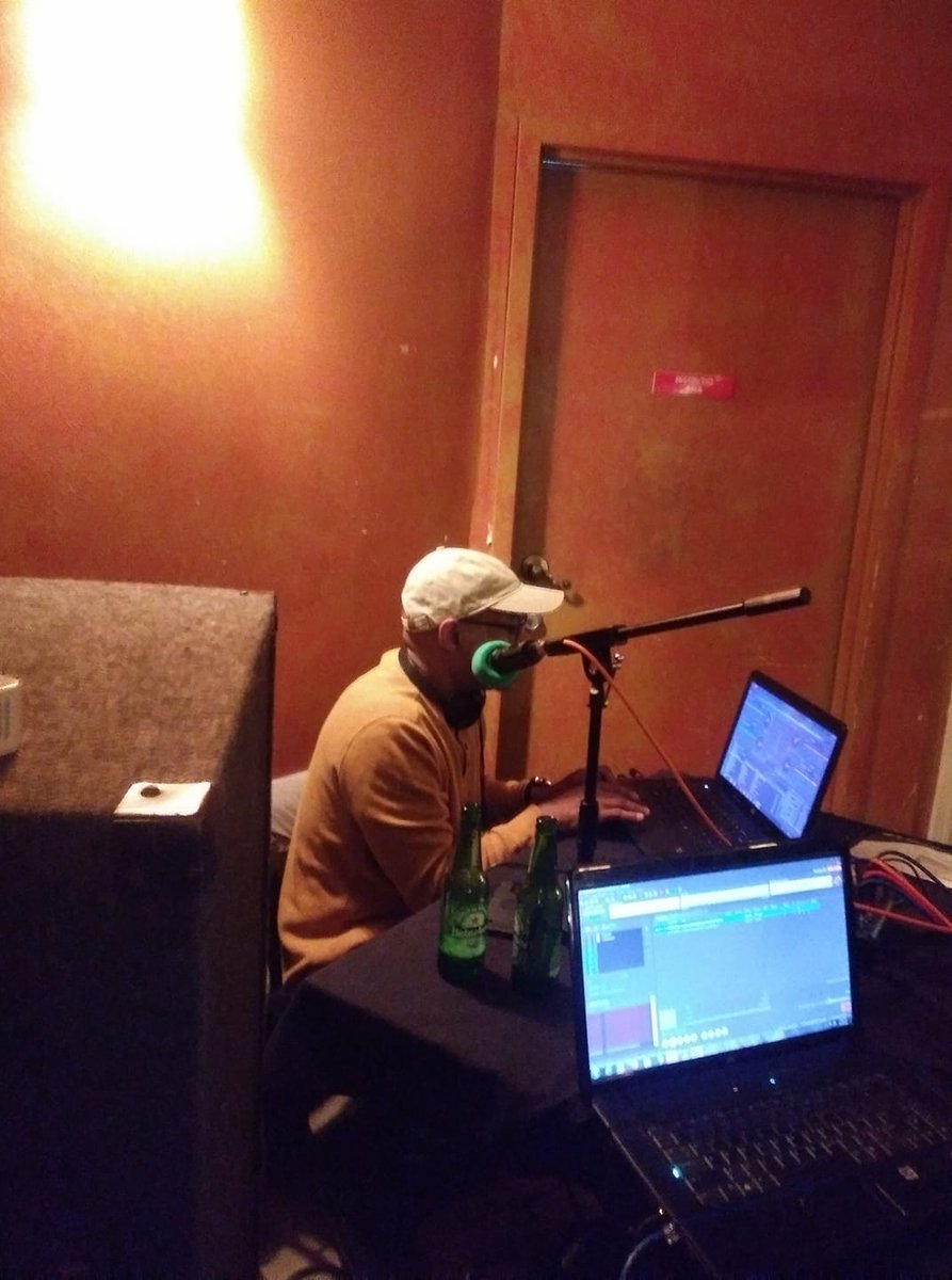 SocialWosd's tweet photo. Ralph #TheHoov Liggins kicking off the live broadcast for #GrownFolkFridays - https://t.co/f6gFwlmodx — at The New Look Restaurant aka The Next Level. https://t.co/9e5wN7Fzrx