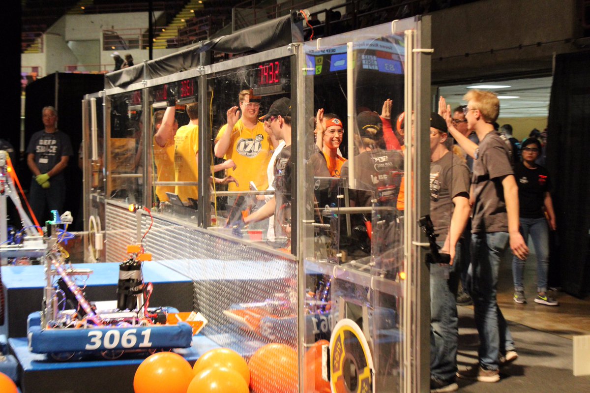 Wow... it’s been an amazing day at the #SevenRiversRegional competition! We ended our day in 8th place out of 54 teams! #FIRSTrobotics is the hardest fun we’ve ever had 🐮🚀We can’t wait to come back tomorrow!

#thehardestfun #omgrobots #FRC7RR #CurdIsTheWord #Team171 #TheDemigod