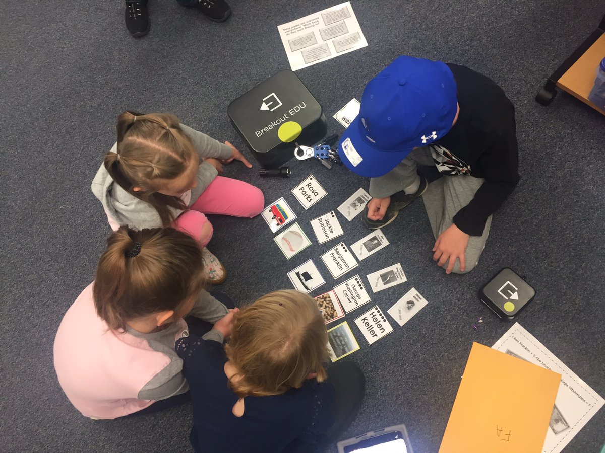 kbowmanmves's tweet photo. Breakout Boxes to finish up famous Americans today and they all broke out 🙌🏼Thanks a ton @LMarkelSparkles and @klcraun1 for your awesomeness. The kids had a blast! @MVESEagles https://t.co/sD28C24CMM