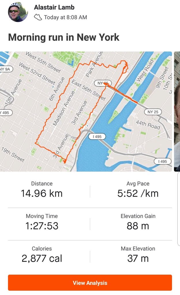 LambAlastair's tweet photo. Enjoyed my morning run in @NewYork before 2nd day of #PanProstateCancerGroup. Taking in the sights @EmpireStateBldg, #Chrysler, #CentralPark, #5thAvenue. Also popped into #NewAmsterdam setting @BellevueHosp and stopped by to see Mr Trump's... https://t.co/LQWlixAXvo