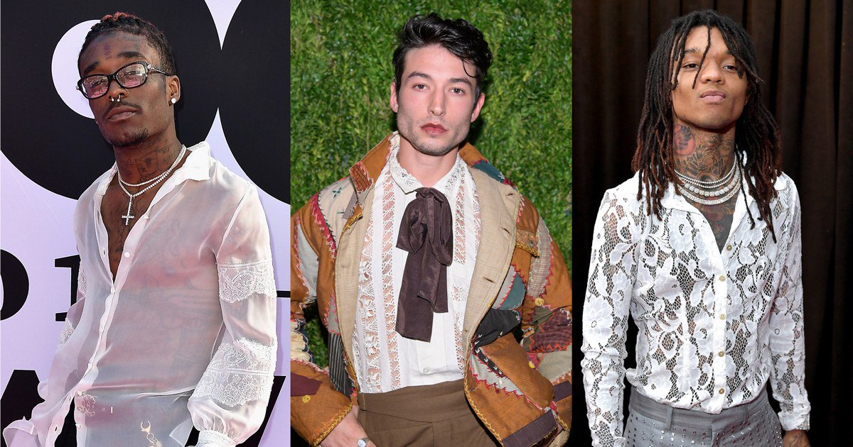 VogueRunway's tweet photo. Why so many male celebs are embracing the pretty lace top. https://t.co/27Q5yQOO9d https://t.co/YJnijQUu2B