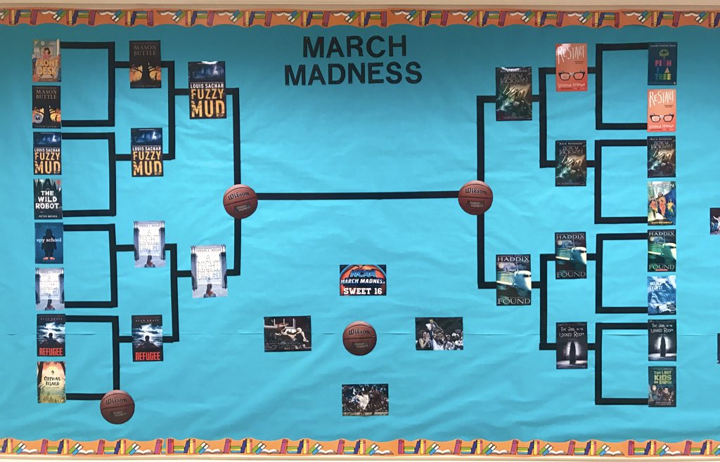UESLibrary's tweet image. Our students have chosen their Final Four books for this year's #MarchBookMadness! They voted all this week during LIT for their favorites to advance to the championship round! @lisa_lisa2122 @UESPrincipal 🏀📚