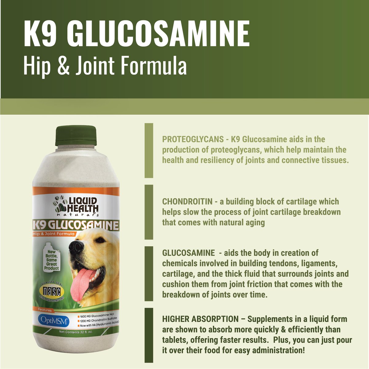 liquid health naturals k9 glucosamine