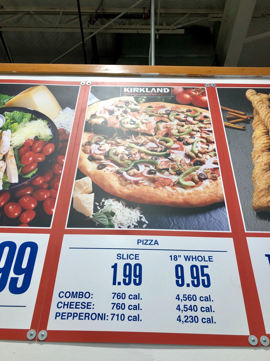 John Katz How Can A Slice Of Cheese Pizza At Costco Have More Calories Than One With Pepperoni Isn T Pepperoni A Cheese Pizza With Pepperoni On Top The Only Explanation