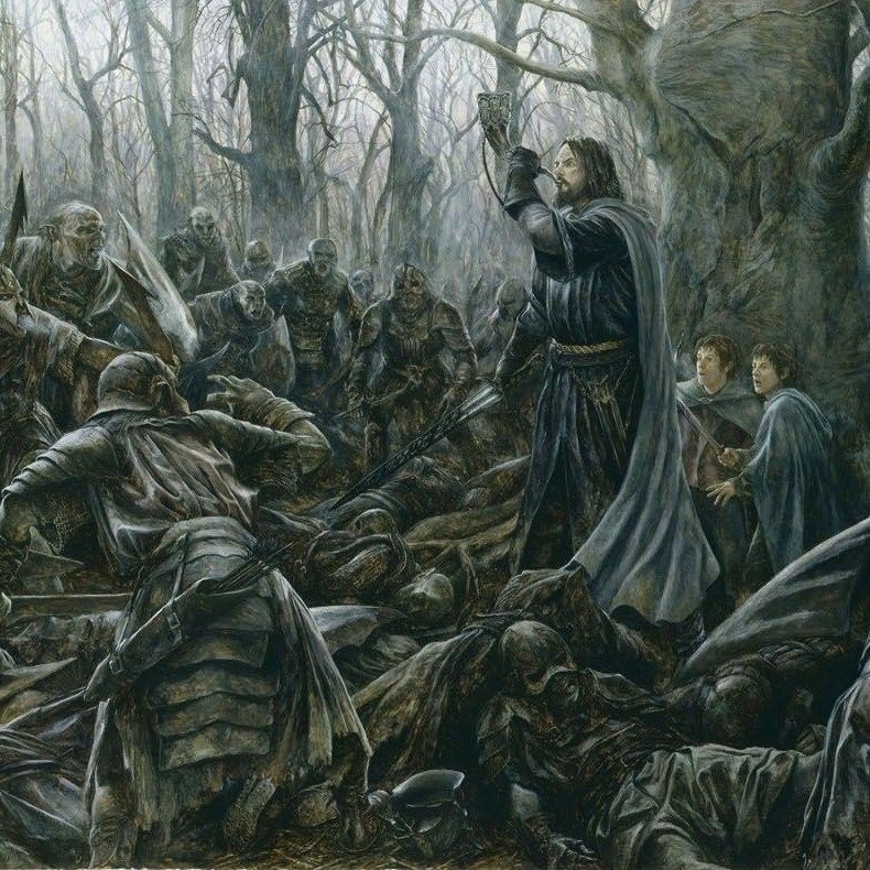 GacCastillo's tweet image. Pero el cuerno de Boromir sonó por última vez en Amon Hen, cuando Boromir intentó defender a Merry y Pippin de los Uruk hai