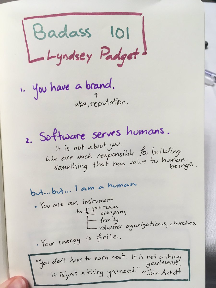 jessitron's tweet photo. Badass 101 by @LyndseyPadget https://t.co/dO2H0DMOX1