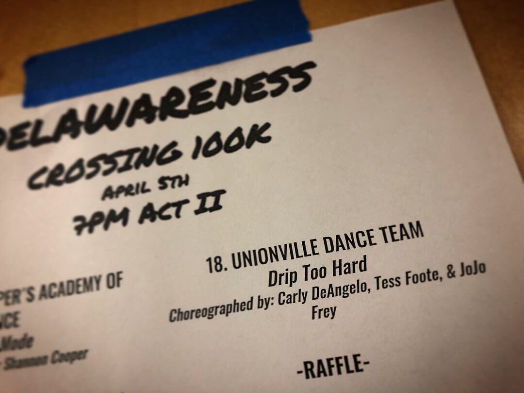 uhsdanceteam's tweet photo. UHS Dance is getting ready to hit the stage later tonight at DelAWAREness to raise $$$ for Autism! #uhsdance #uhsdanceteam #givingback @mr_conley_uhs @goUathletics https://t.co/zZlCTTse5F