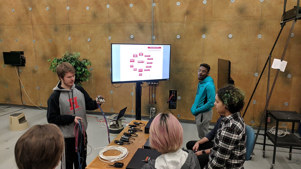 STN2Engineering's tweet image. I'm leaving for NAB tomorrow, so Assistant Chief Engineer Colin Whitehill is taking control of tonight's meeting. Installation of Dante for our audio interface is now in progress.