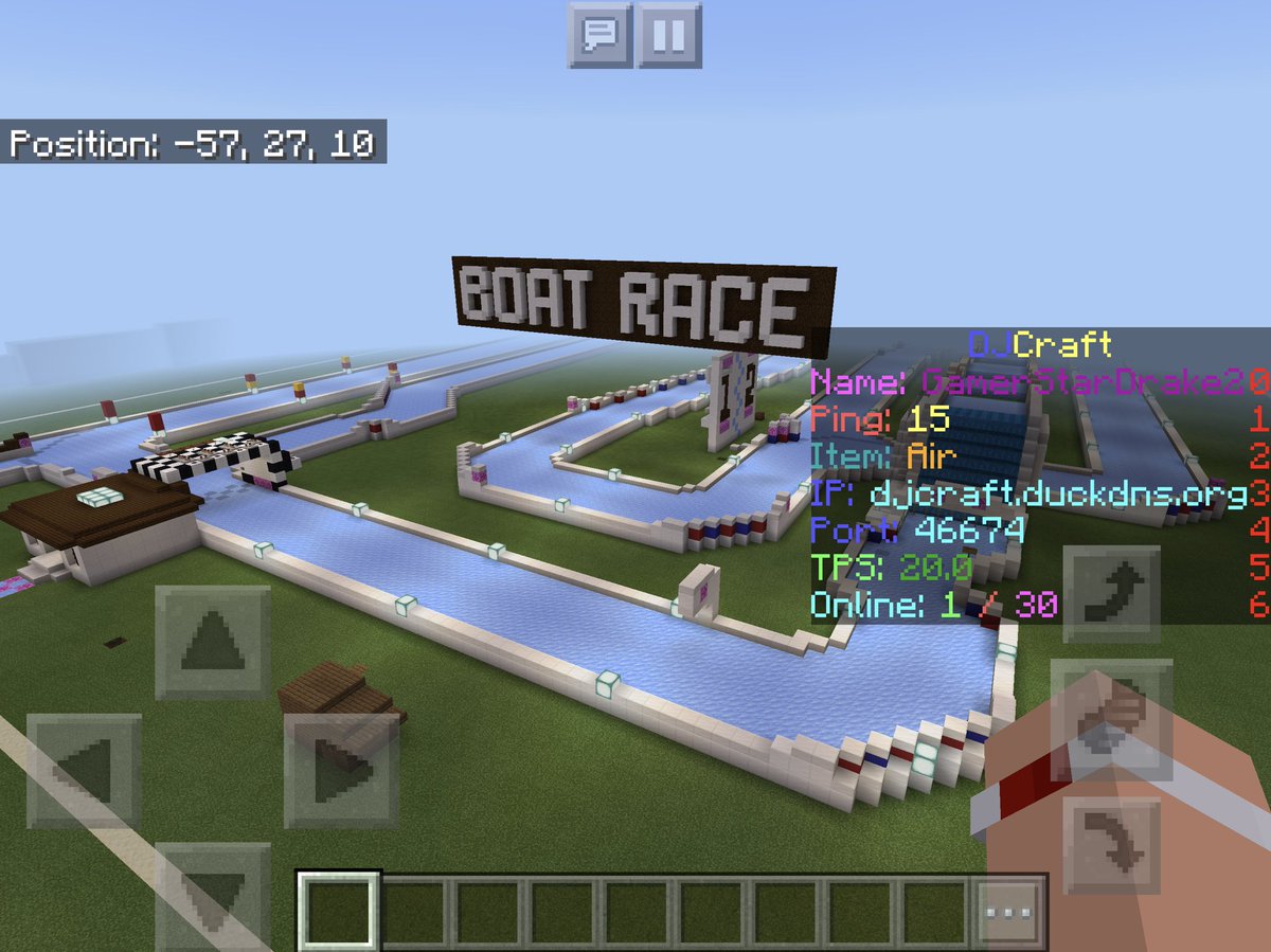 DJCraft_PE's tweet photo. Calling all competitive Minecraft boat racers! This weeks Friday build is of this amazing boat race made by: EmilyRose0315, RoadyBeast8090, and Imout007 https://t.co/y1phmfUXWA