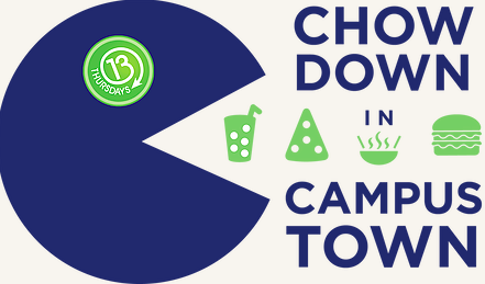 Chow Down in Campustown, the food-focused launch event for 13 Thursdays, will take place on May 30, 2019 from 5-9p.m.! There will be free food samples, sidewalk sale shopping and family-friendly activities. Want your business to participate? Register here: lnkd.in/gPfYfCf