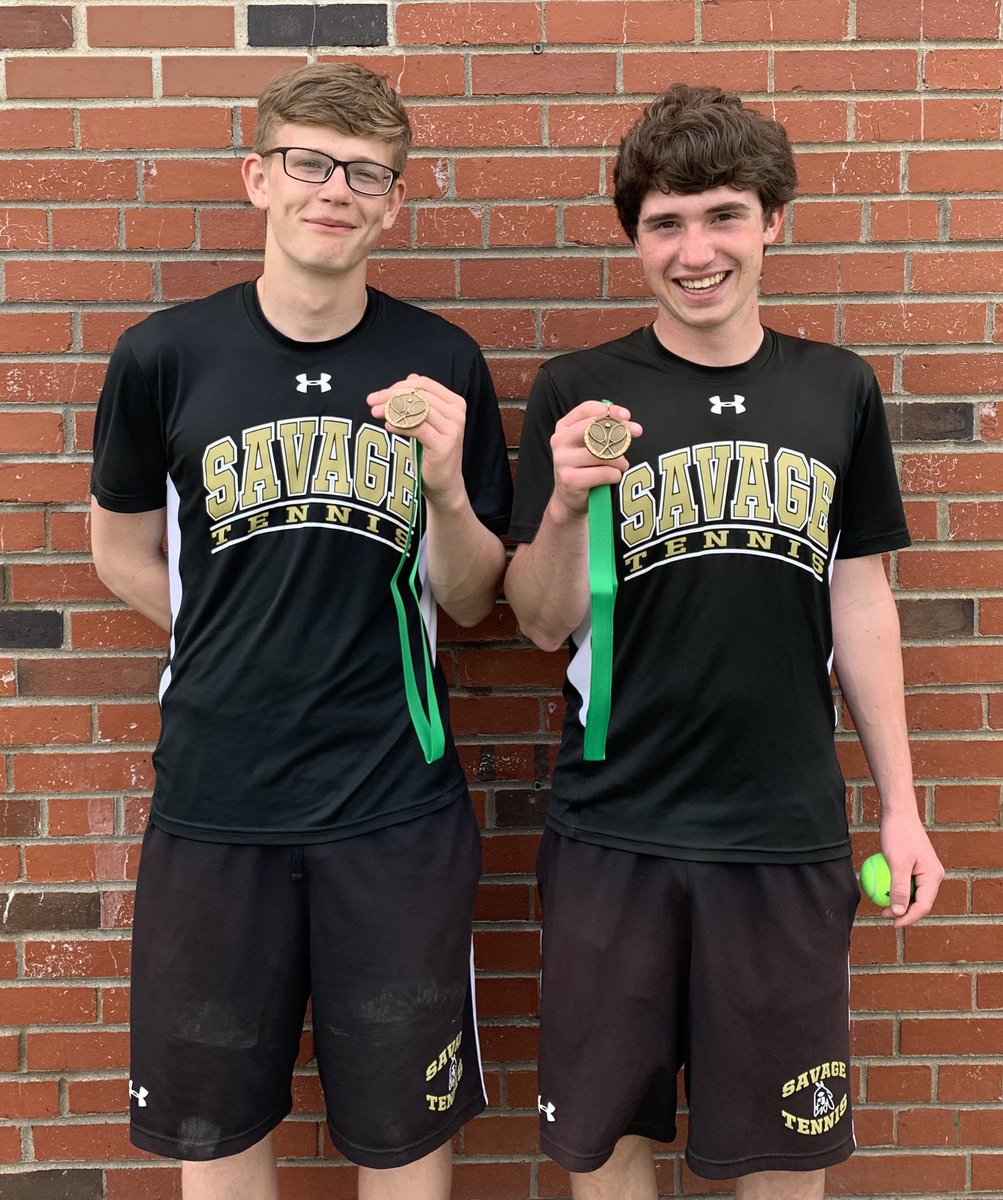 SavageTennis1's tweet photo. Great day on the tennis courts! Kris Rudel/Tage Young 1st Place Medal in Doubles A Flight. #SavagePride #10US https://t.co/yMuZ3BBsdy