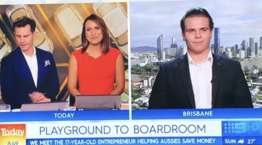 kbmoffett's tweet photo. Love seeing past students of mine work hard to achieve their dreams! CEO of his own company at 16 and on @TheTodayShow this morning 😲 https://t.co/YEM9vEBJMm
