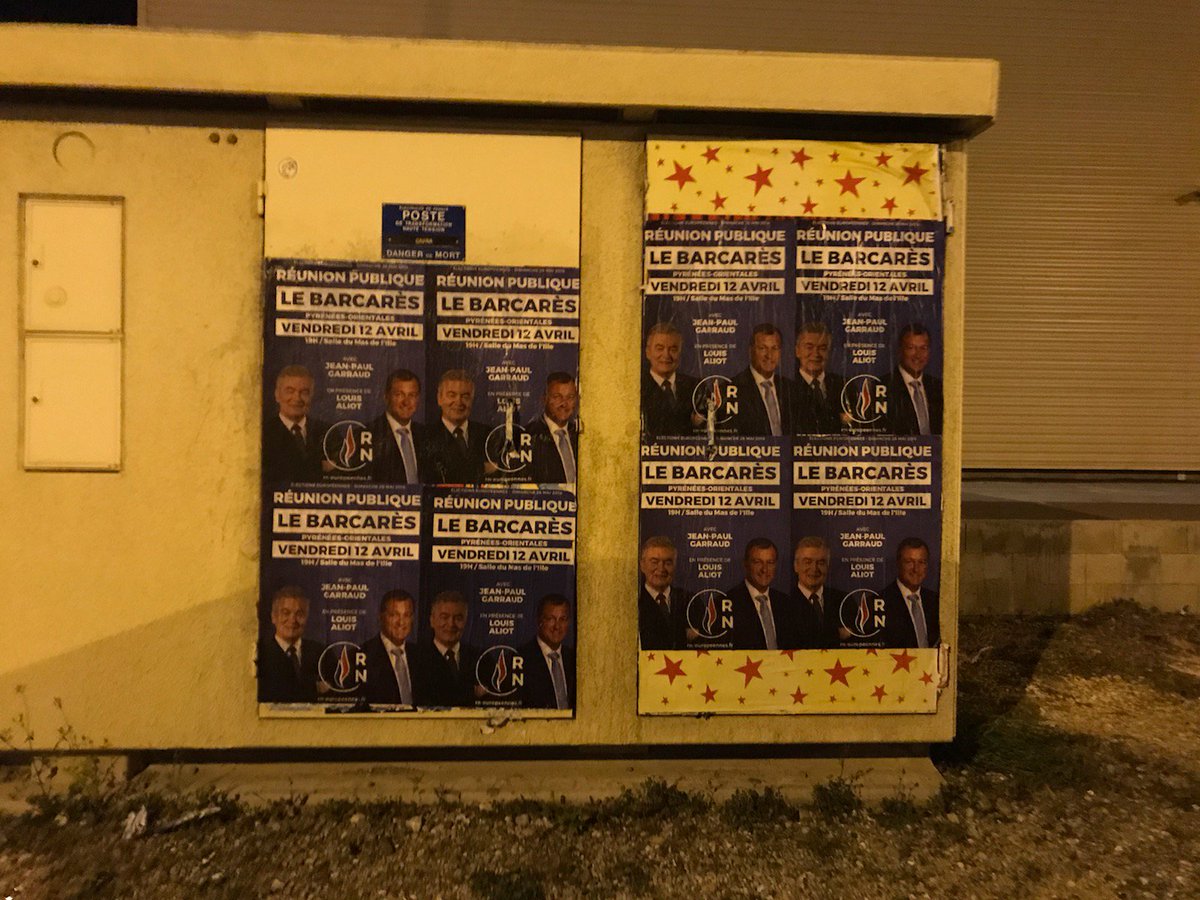 danielmasse6's tweet photo. Ce soir opération spéciale du @RNational66_Off sur l'ensemble des villages de la côte salanquaise pour annoncer la grande réunion publique avec @JPGarraud et @louis_aliot le 12 Avril à 19h00 à la salle du Mas de l'ille à Barcarés Venez nombreux ....entrée gratuite 
#OnArrive https://t.co/BW9Wva4kkP