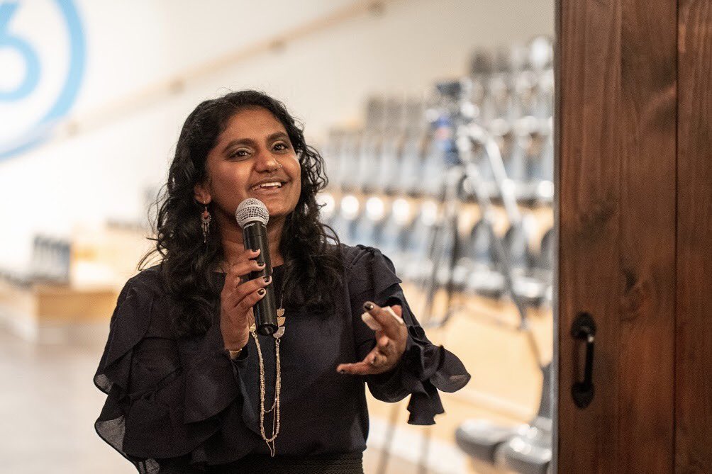 wgfpa's tweet photo. “We need to develop this technology not for single moms, but with single moms.” — @satvikaneti speaks to the importance of collaboration at #WGFcodeswitch. https://t.co/AnfqmPJMxO