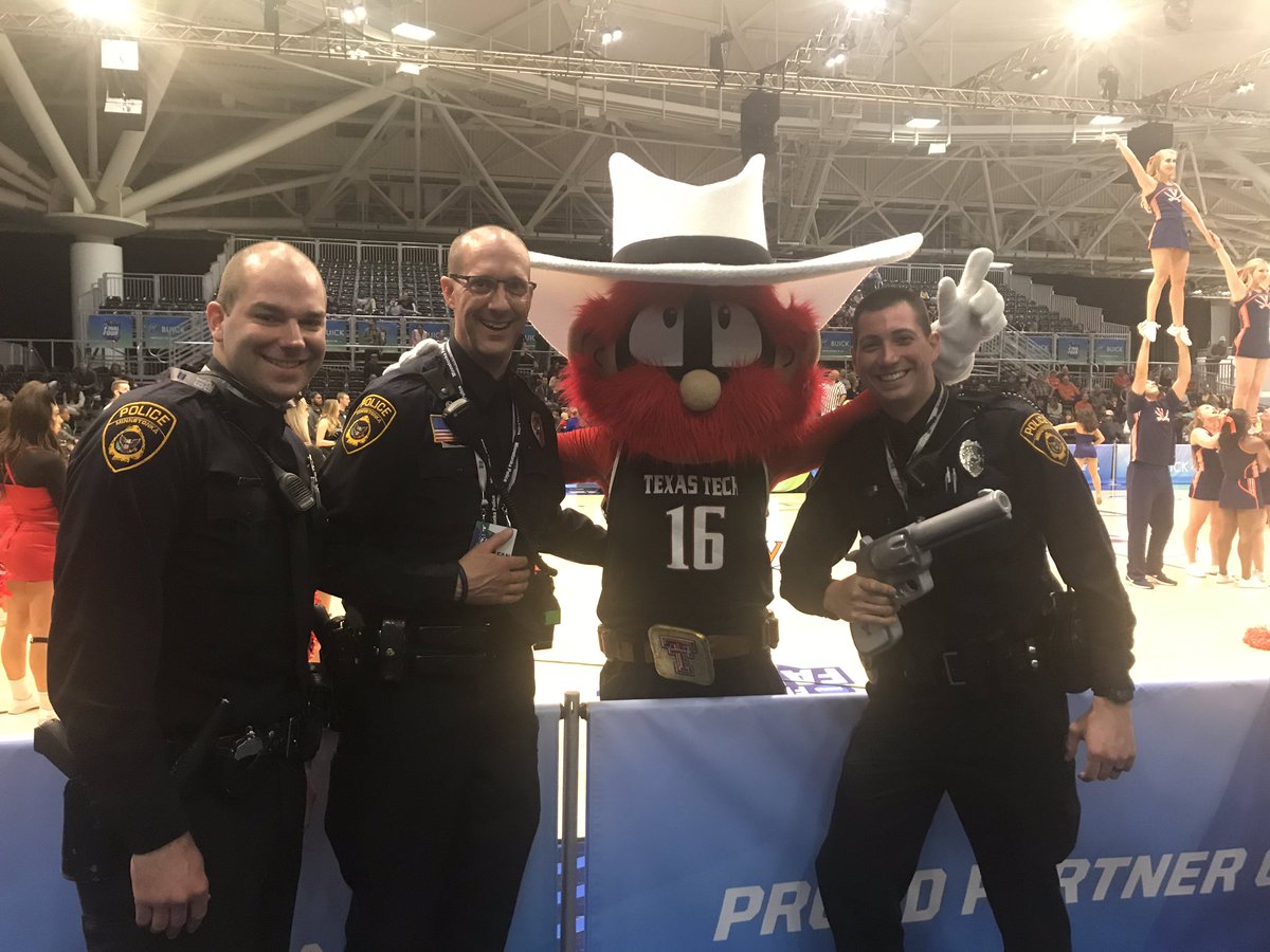 No guns allowed <a href="/TTURaiderRed/">Raider Red 🌵</a>. #FinalFour <a href="/TexasTechMBB/">Texas Tech Basketball</a>