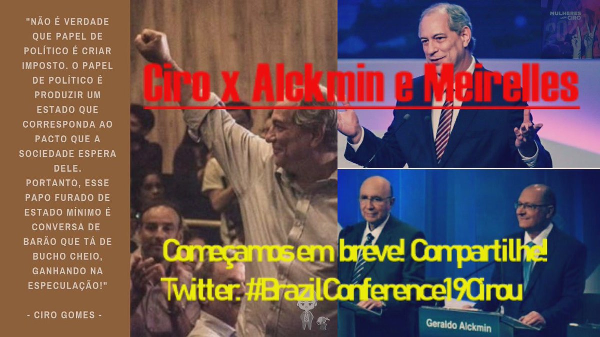 antonionetopdt's tweet photo. #Urgente | LINK AO VIVO I Ciro Gomes debate ao vivo em Harvard com Geraldo Alckmin e Henrique Meireles no Brasil Conference 2019! Assista pelo link abaixo! #Ciro2022 #Cassiano #AntonioNeto #PDT
https://t.co/3UksTZ7lUp https://t.co/yZ3GoA4Jm4