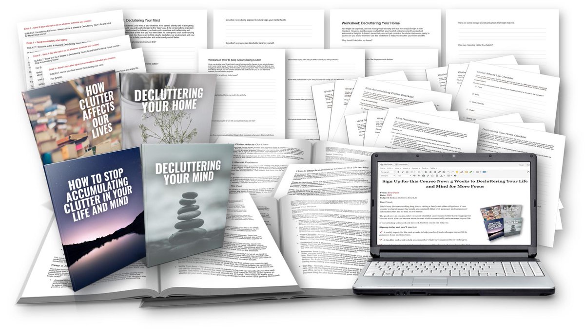 Unhindered_Life's tweet photo. Decluttering Your Life and Mind for More Focus 4 Week Ecourse  in PLR format

https://t.co/dqKbBPUzLT

#PLR #DFY #doneforyou #write #blog #blogging #editing #contentcreation #declutter #clean https://t.co/FUXMrs2Fck