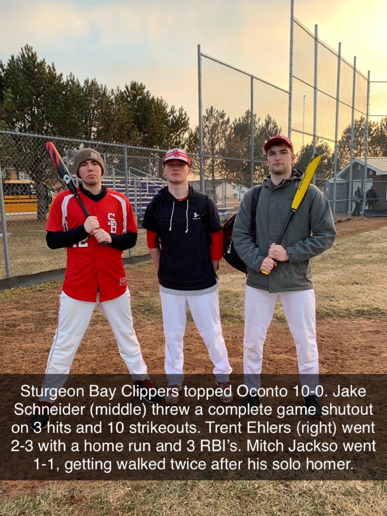 WIBallCentral's tweet photo. Jake Schneider’s dominant 10-strikeout performance helped carry Sturgeon Bay to a 10-0 win over Oconto (via @MitchellJ238) https://t.co/mRfoFdnMea