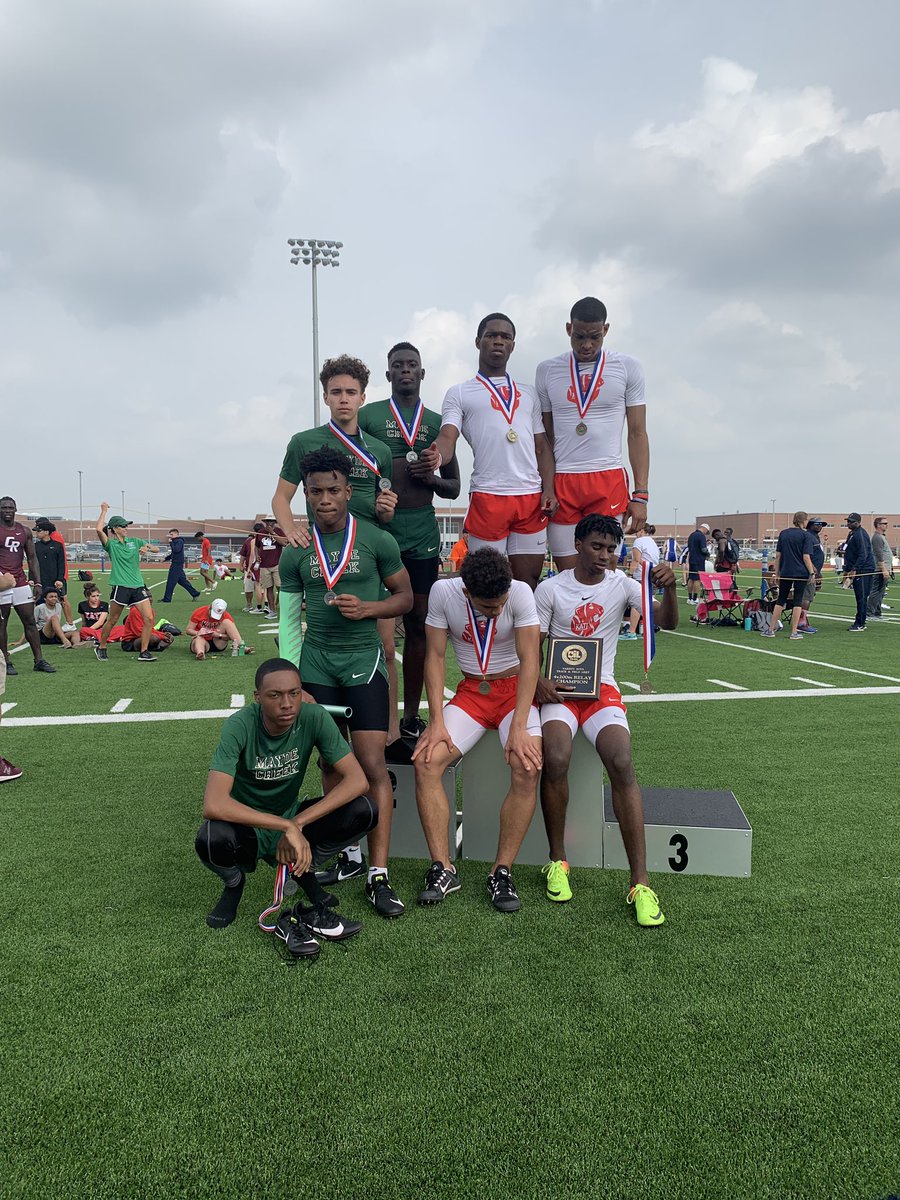 Congrats to Mayde Creek Boys! Made it to Area in the 4X100 &amp; 4X200!