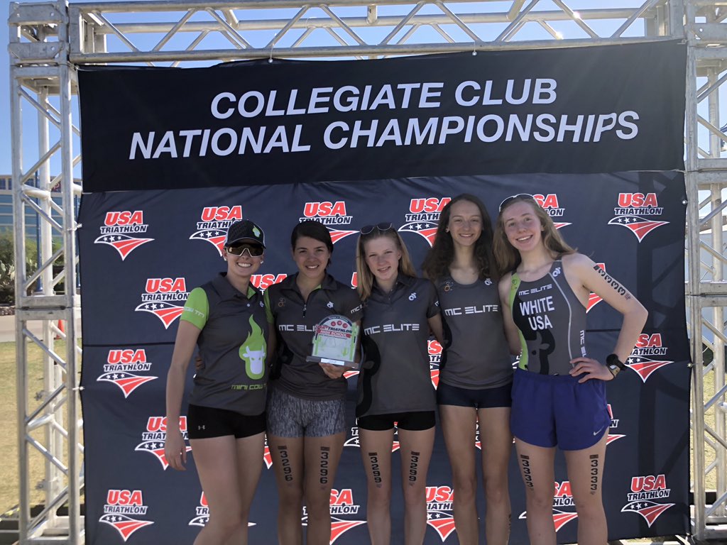 christylausch's tweet photo. These four young ladies and their stand in coach got the job done today at @usatriathlon High School Nationals. Nice work ladies!! Teamwork makes the dream work! #mcelite #USATHS https://t.co/tLMKpGpHEH