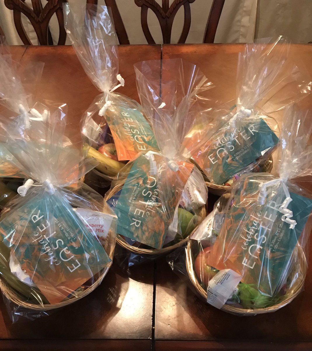 daveteis's tweet photo. Just delivered these 6 beautiful baskets my loving wife made up for our neighbors to invite them to our Easter services! What a great time of the year to introduce your neighbors to your best friend! https://t.co/cJTaXjW0eH