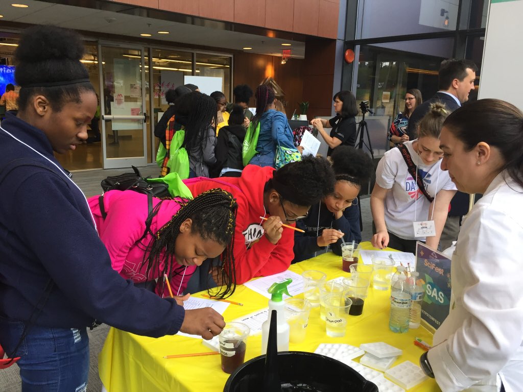 lrichardsonwho's tweet photo. Thank you @SASeducator for you participation @STEMinthePark The @WakeGirlsLead girls enjoyed the lab! #RTPSTEMFest @SASeducator #wywla2019 https://t.co/rSA6aYviwX