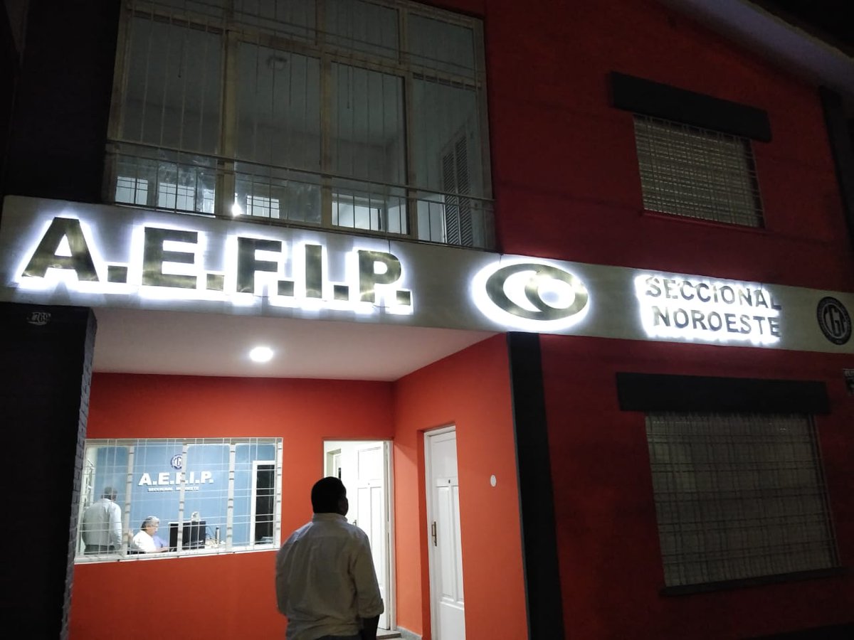 Felicitaciones a los Cros. de AEFIP NOROESTE por su nueva sede