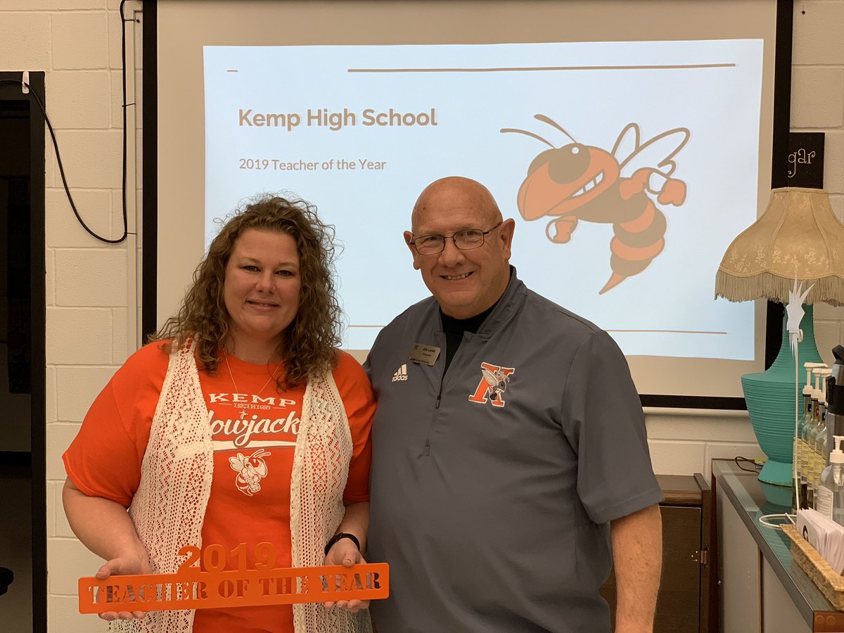 Kemp High School’s 2019 Teacher of the Year is Kristina Williams! Thank you for all you do for our kids and community!!!