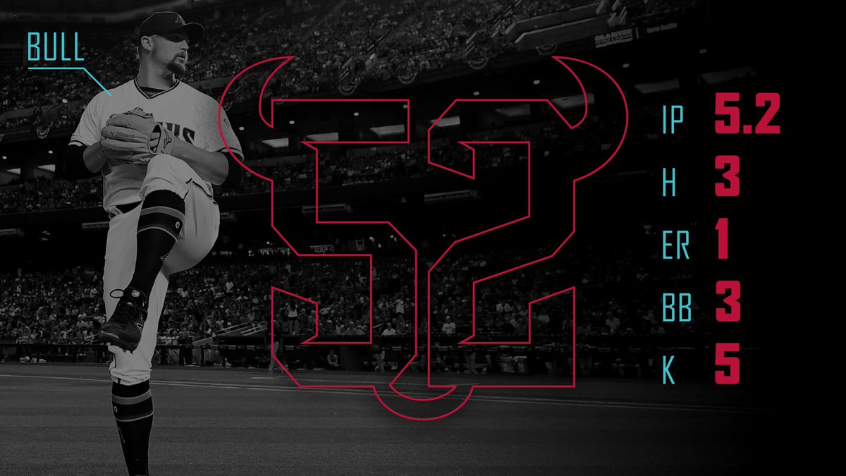 Dbacks's tweet photo. The Bull was seeing red tonight. #RattleOn https://t.co/t8PTqWDpRd