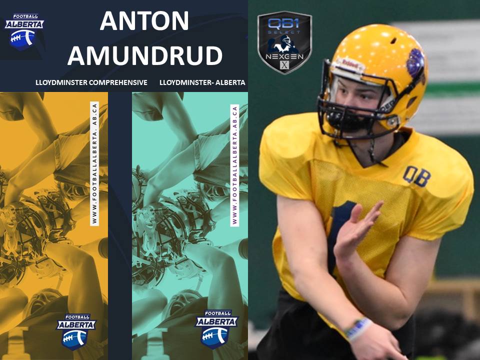 NEXGEN-WEST (CANADA WEST)<a href="/nexgenwest/">NexGen-West Scouting</a> .... 2020 Anton Amundrud <a href="/anton_amundrud/">Anton Amundrud</a> Lloydminster Comprehensive, Lloydminster (Alberta) goes to work this weekend at the Football Alberta <a href="/FootballAlberta/">Football Alberta</a> 18U Team Alberta Final Tryouts.