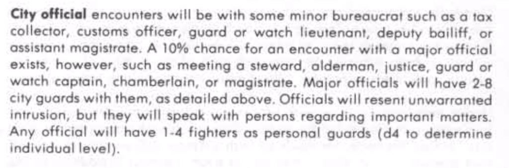 Encounters with 0-levels (several shown here) will only result in violence if the party is belligerent. So for most of these if the party wants to play it cool there is no need for violence.