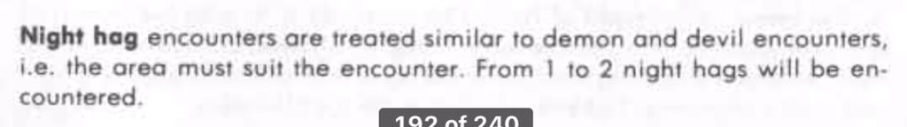 So for approximately 2/3 of the results, violence is only likely if the party invites it. But what about the monsters? Surely they will lead to violence in most cases, and they are a 1/3 of the table. Also, you check for encounters every 1/2 hr.