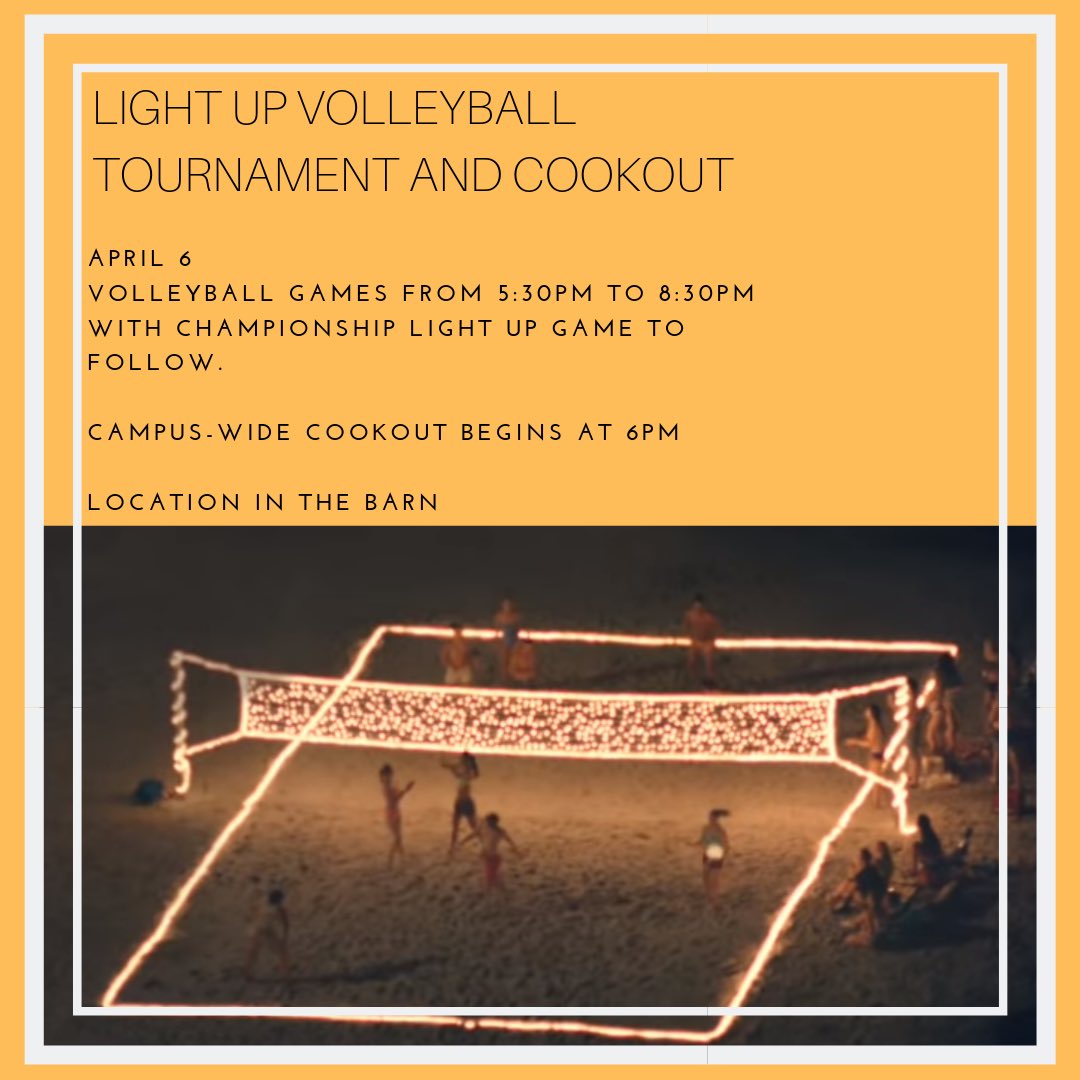 Come out tomorrow for some volleyball in the barn! Free Hotdogs!