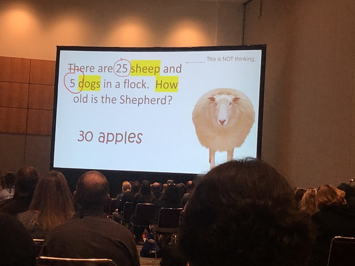 MarianaBreaux's tweet photo. “Circling and highlighting is not thinking. That’s what sheep do!” #JackedUpMath @JohnSanGiovanni https://t.co/hGsZ5Ue15E