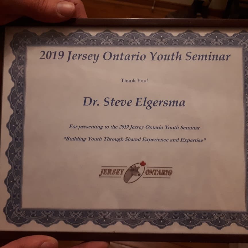 Had a nice evening speaking about raising healthy calves at the Jersey Ontario Youth Seminar! Thanks for the invite! <a href="/JerseyOntario/">Beverley Spriel</a>