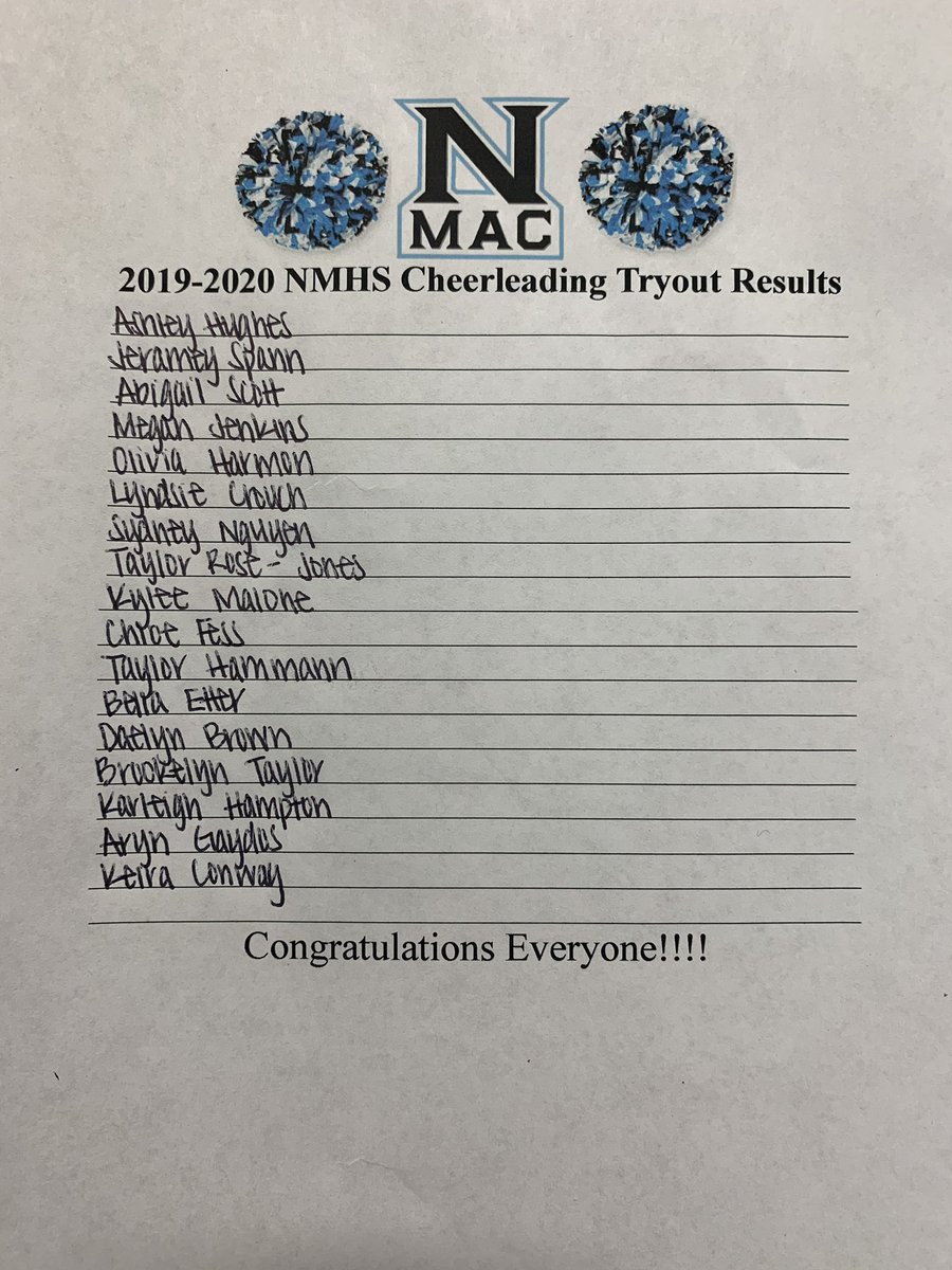 NMHS Cheerleading tweet media