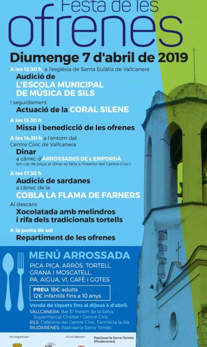 Demà dia 7 d'abril ens podreu trobar a Arenys de Munt a partir de les 11h. A la tarda a les 17:30 a Vallcanera, amb xocolatada i repartiment d'ofrenes!
Dia complert! Tots convidats, us hi esperem!