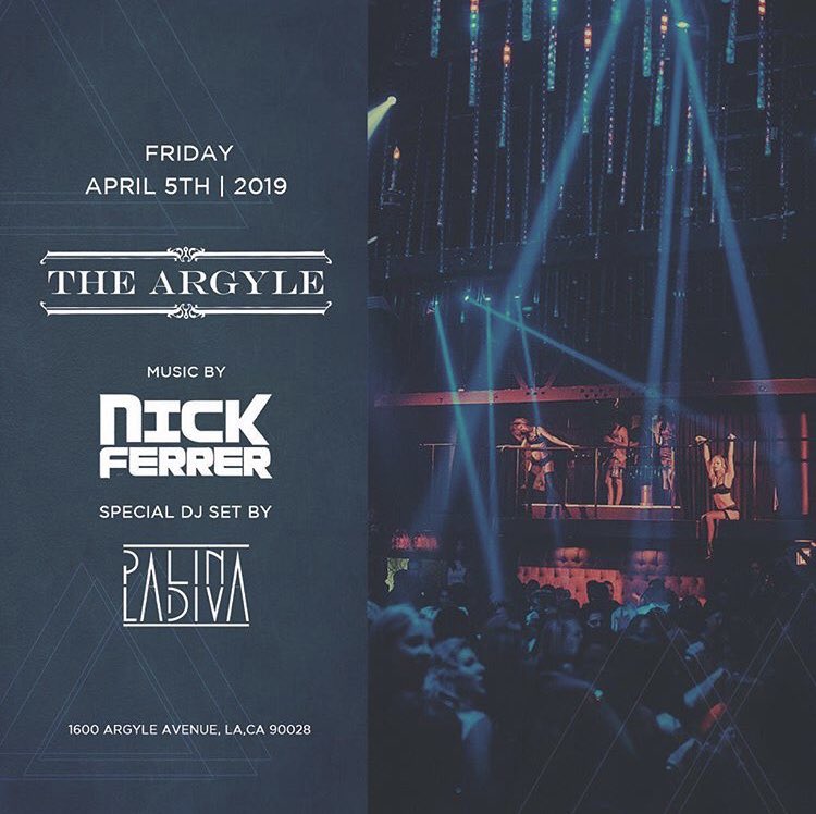 Wassup <a href="/argylehollywood/">The Argyle</a> tonight 🚨 Music by <a href="/nick_ferrer/">Nick</a> | DM or call/text 747.221.9590 to rsvp or bottle service.