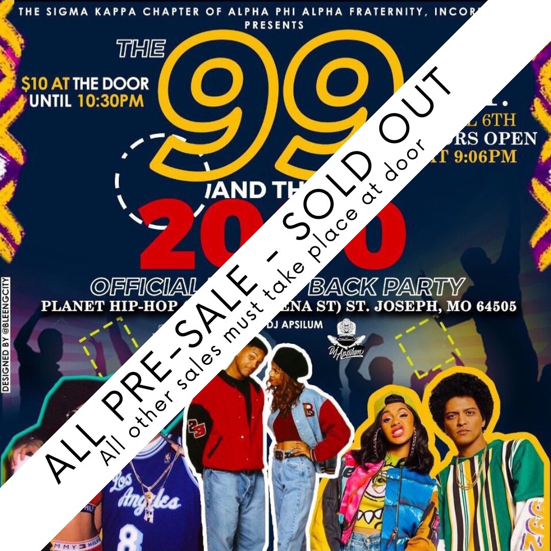 MowestAlphas's tweet photo. All other sales must take place at the door | ADMISSION: $10 (until 10:30pm) | Greeks $7 | PHrat &amp; PHam FREE #MowestAlphas https://t.co/G8Sl3d5f6Q