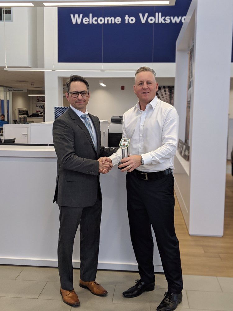 HarbourviewVW's tweet photo. We are proud to accept the Wolfsburg Crest Club Award for the 8th time! 

Only 36 of the 142 VW dealers in Canada received this distinction!

#vw #vwcanada https://t.co/M2ySsH1TQY