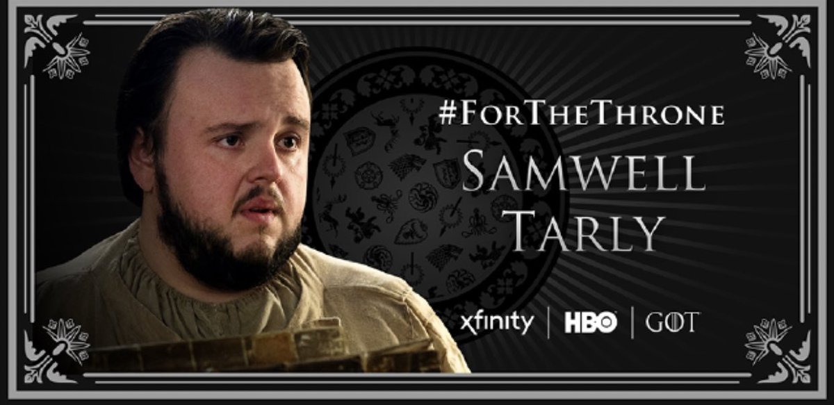 MVancic's tweet photo. #ForTheThrone #SamTheSlayer https://t.co/vIcMgIApxC