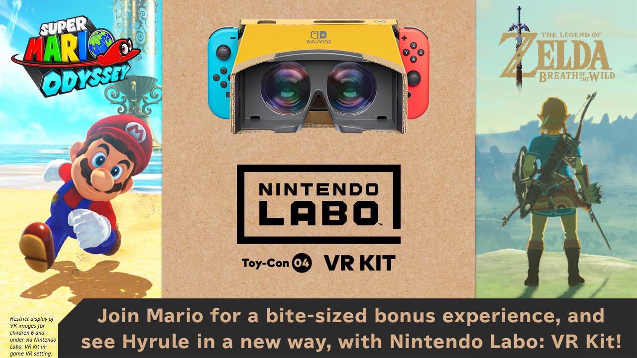 Nintendo Labo VR in both Super Mario Odyssey and The Legend of Zelda: Breath of the Wild on Paul Gale Network