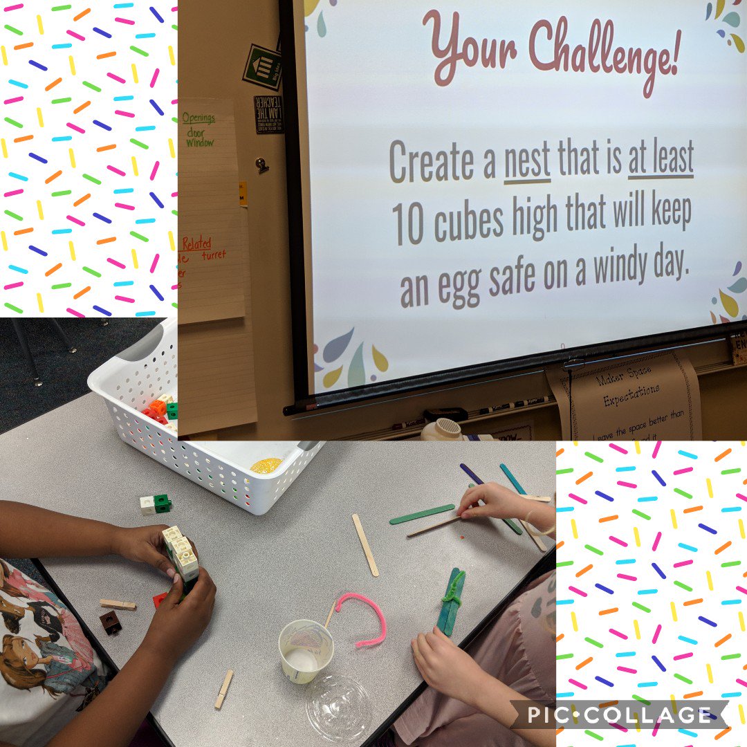 We had so much fun building nests in the Maker Space today with <a href="/KelliMitchell80/">Kelli Mitchell</a>