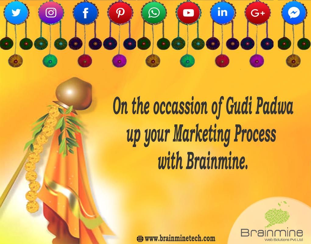 Brainminetechin's tweet photo. It's the time for a New Year,and a time to make your business Digital having million Prospects! #Brainmine wishes everyone a very Happy Gudi Padwa!
#StayHappy #success #GudiPadwa πΊ #HappyGudiPadwa2019 https://t.co/aUB9XEGr4L