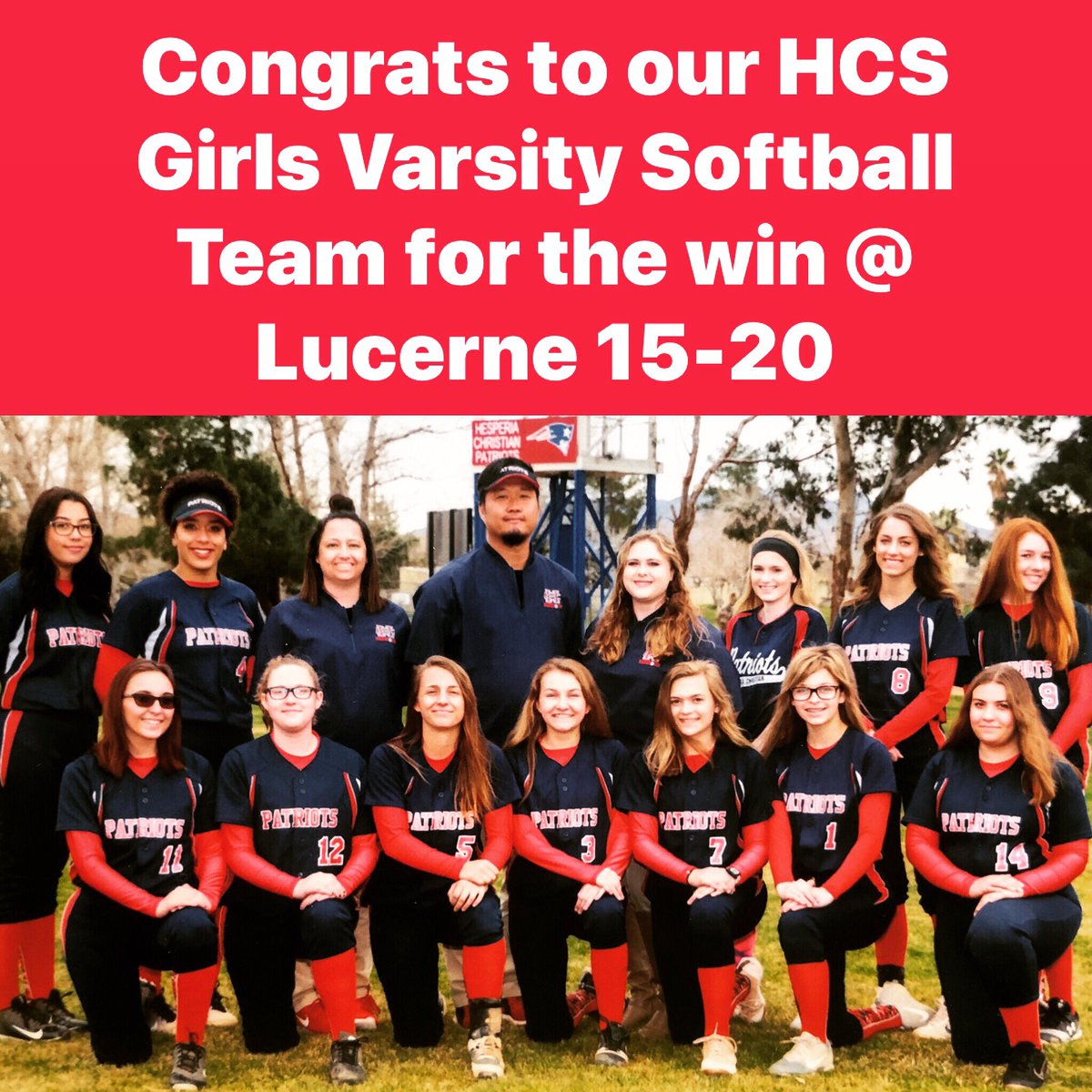 Congrats to our GVSB Team in their win over Lucerne Valley High School 15-20 #ladypatriots  #gopatriots #GameDay #HCSPatriots #givingGodTheGlory