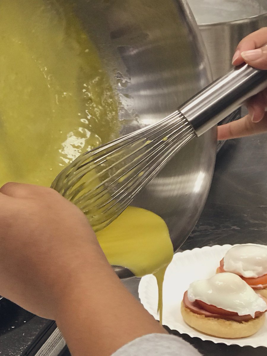twcpculinary's tweet photo. @twcpculinary wrapped up this #eggstravaganza with #eggsbenedict and our 5th mother sauce #hollandaise @CTEConroe #cisdlearns https://t.co/ngqlrNp5bc