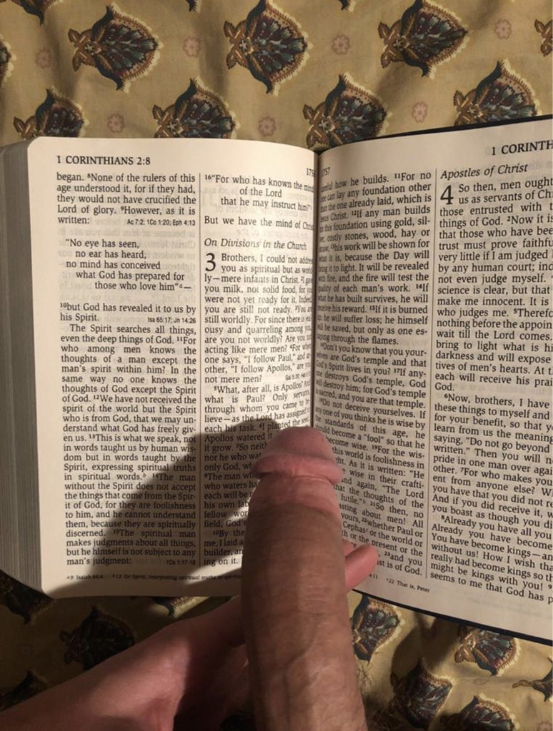 tcwil19's tweet photo. 1 Corinthians Chapter 3 #devilporn #gaydemon #cum #bible #biblespunk https://t.co/eUWH0wfh0U