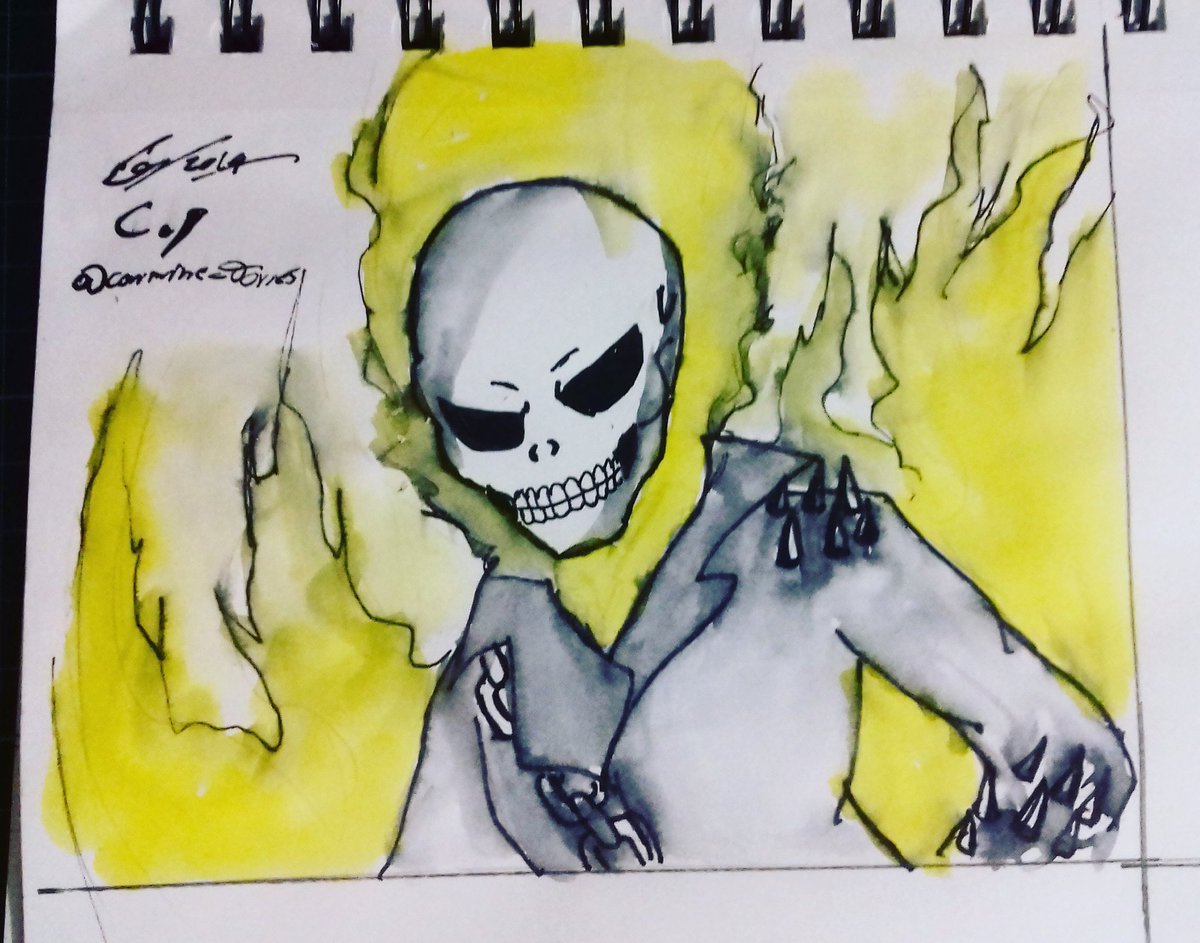 carmine_torres's tweet photo. Dia 25
Es de lo mas rapido que he realizado y estube pensando como vincular esto en la tematica #InkSpring2019 #InkSpring #InkSpringDG01A #ink #inked #draw #drawing #sketch #sketchbook #DibujoPyD #concepart #marvel #ghostrider #fanart https://t.co/eJrfw13JpK