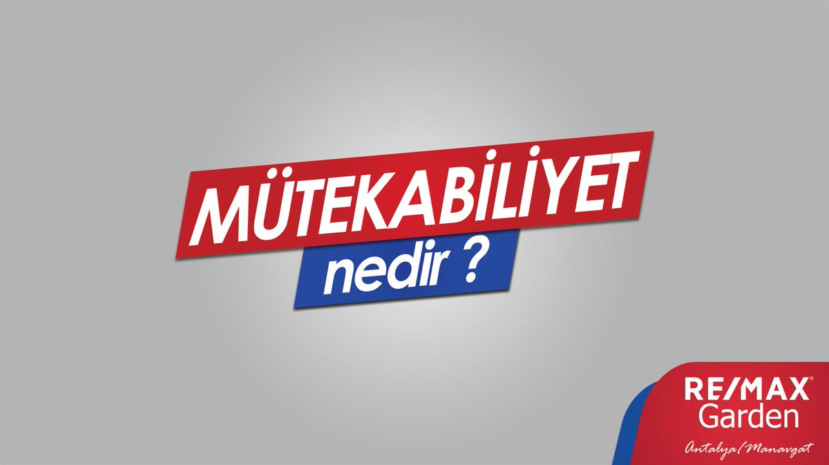 Kamuoyunda yabancılara mülk satışını düzenleyen kanun ile gündeme gelen mütekabiliyet terimi karşılıklık anlamına gelir.
#manavgat #remaxmanavgat #remaxgarden #remaxturkiye