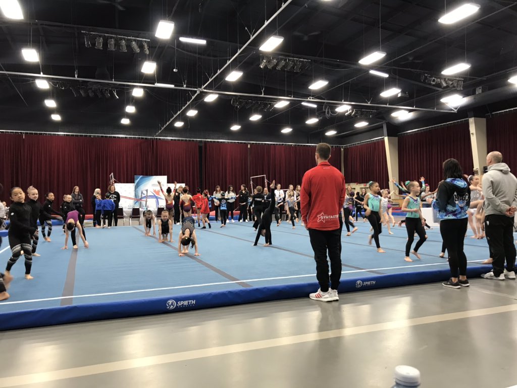 gymismything's tweet photo. Who’s enjoying the amazing gymnastics this weekend at the Cypress Centre!? #HittheHat https://t.co/lH4oKbWGu2